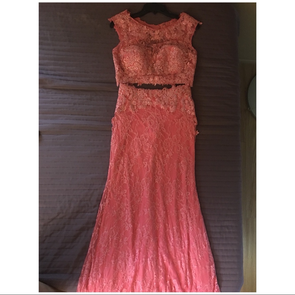 Coral Aspeed Long Dress